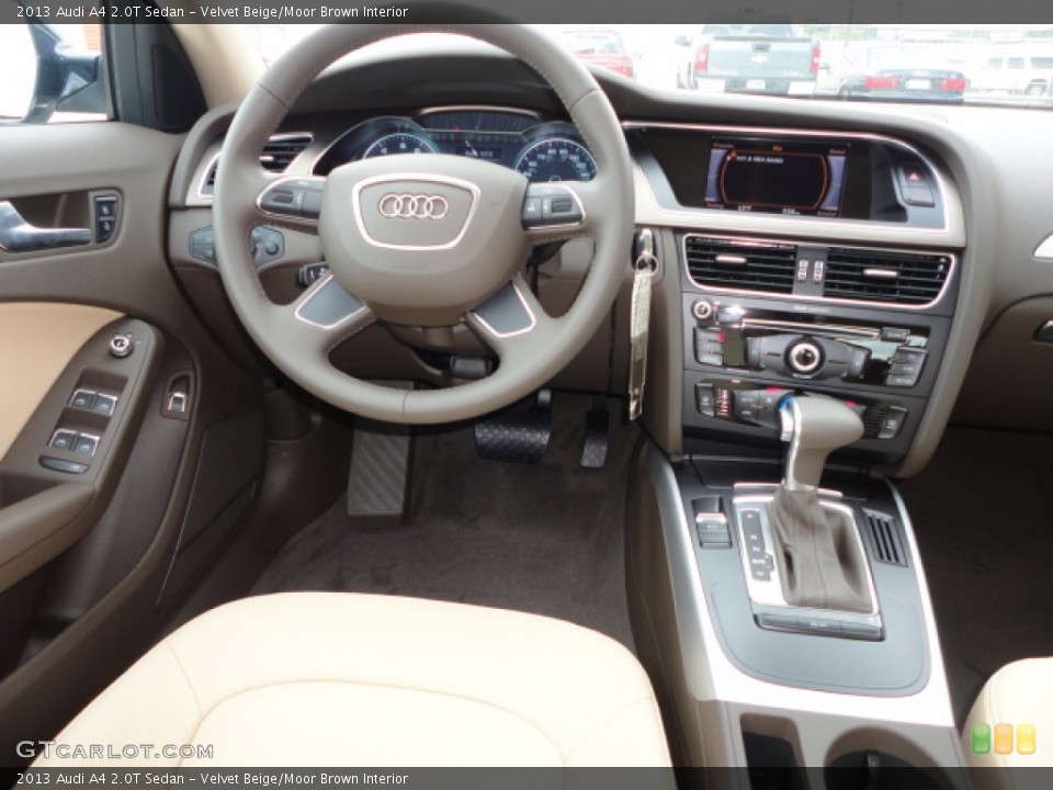 Velvet Beige/Moor Brown Interior Dashboard for the 2013 Audi A4 2.0T Sedan #66236108