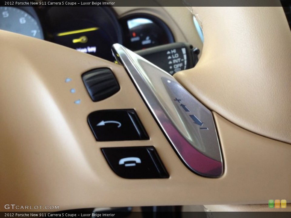 Luxor Beige Interior Controls for the 2012 Porsche New 911 Carrera S Coupe #66236444