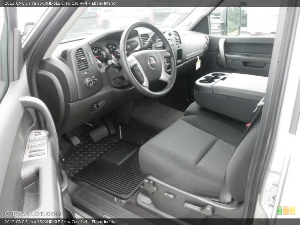 Ebony Interior Photo for the 2012 GMC Sierra 3500HD SLE Crew Cab 4x4 #66236515