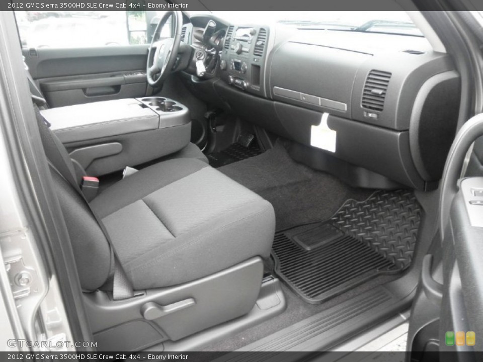 Ebony Interior Photo for the 2012 GMC Sierra 3500HD SLE Crew Cab 4x4 #66236624