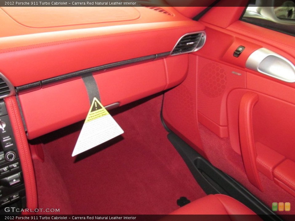 Carrera Red Natural Leather Interior Photo for the 2012 Porsche 911 Turbo Cabriolet #66236918