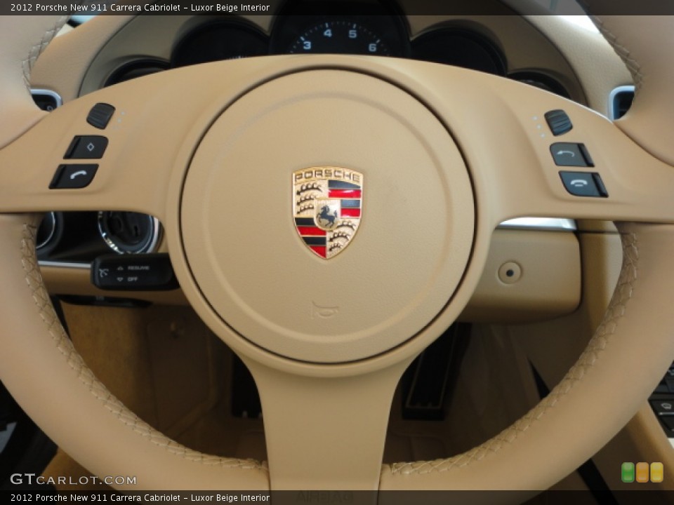 Luxor Beige Interior Steering Wheel for the 2012 Porsche New 911 Carrera Cabriolet #66237137