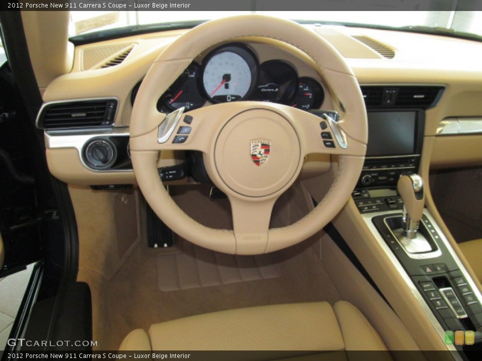 Luxor Beige Interior Steering Wheel for the 2012 Porsche New 911 Carrera S Coupe #66237206