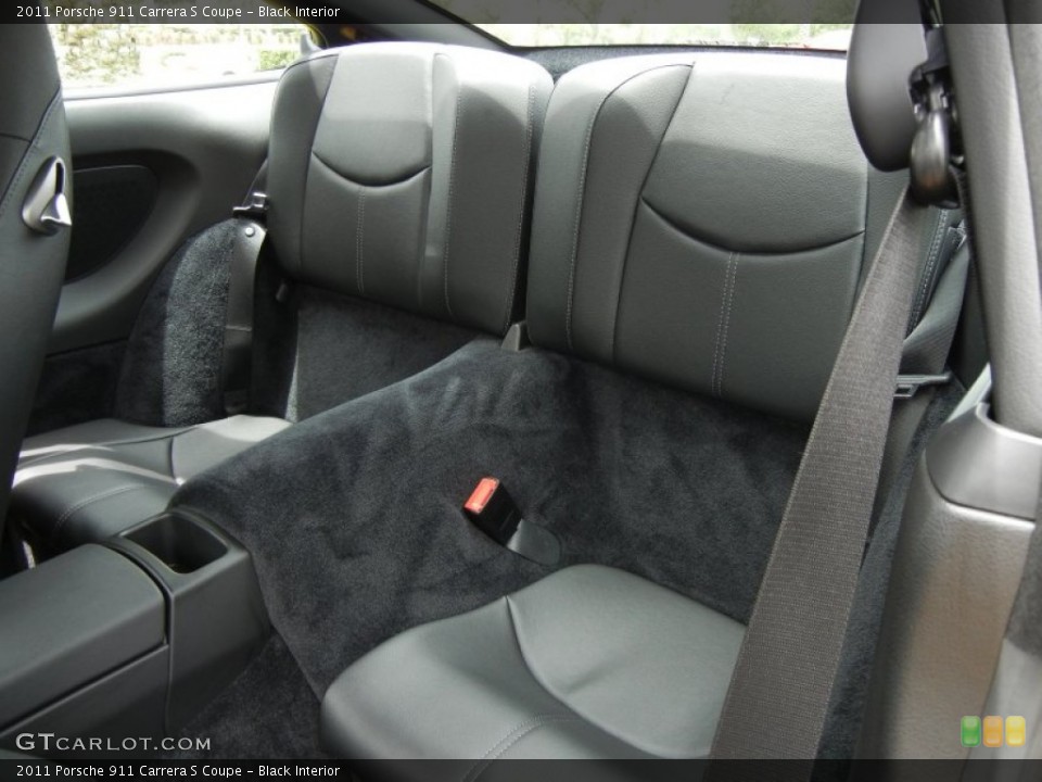 Black Interior Rear Seat for the 2011 Porsche 911 Carrera S Coupe #66237644