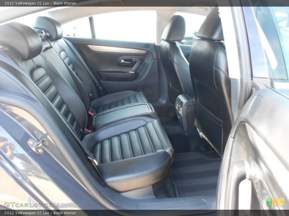 Black Interior Rear Seat for the 2012 Volkswagen CC Lux #66241413