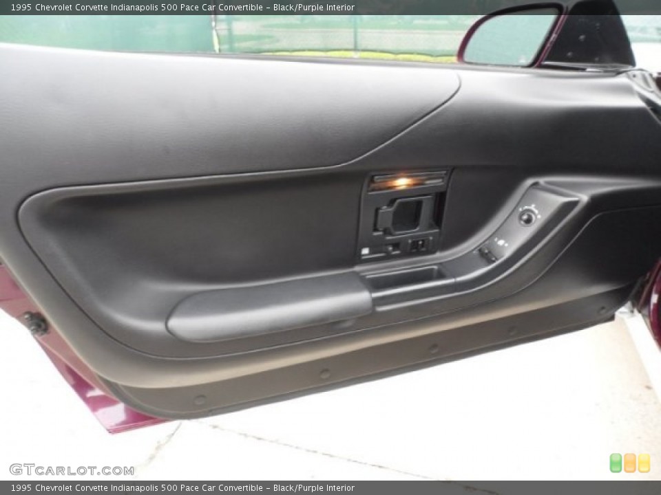 Black/Purple Interior Door Panel for the 1995 Chevrolet Corvette Indianapolis 500 Pace Car Convertible #66242283