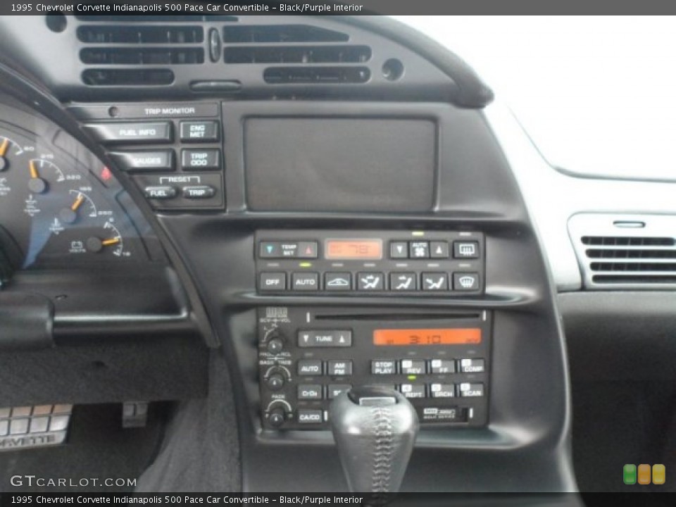 Black/Purple Interior Controls for the 1995 Chevrolet Corvette Indianapolis 500 Pace Car Convertible #66242334