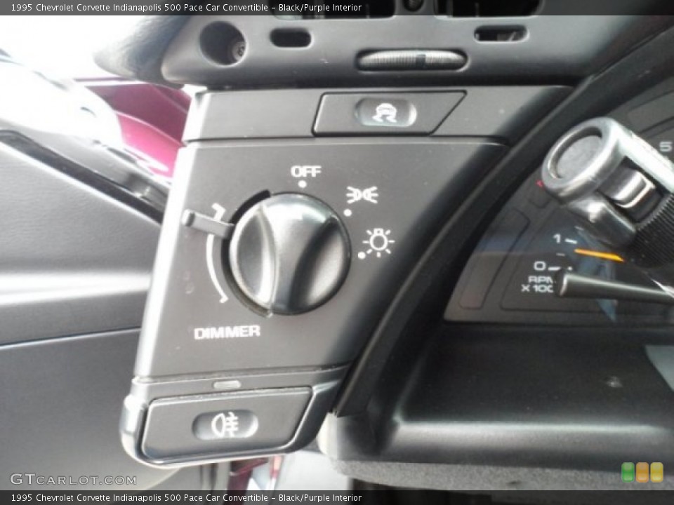 Black/Purple Interior Controls for the 1995 Chevrolet Corvette Indianapolis 500 Pace Car Convertible #66242397
