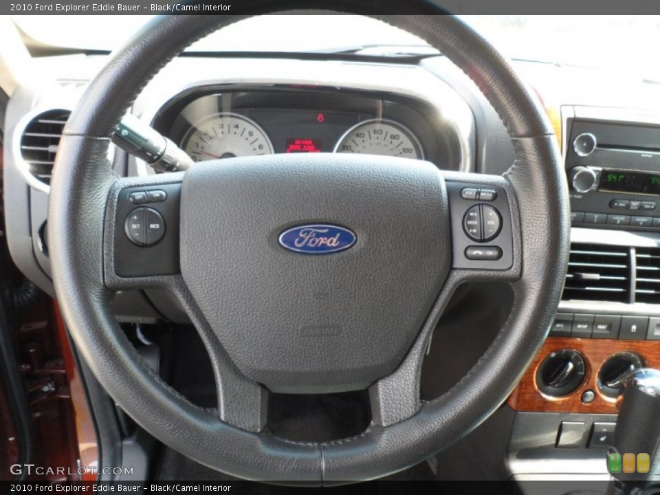 Black/Camel Interior Steering Wheel for the 2010 Ford Explorer Eddie Bauer #66244945