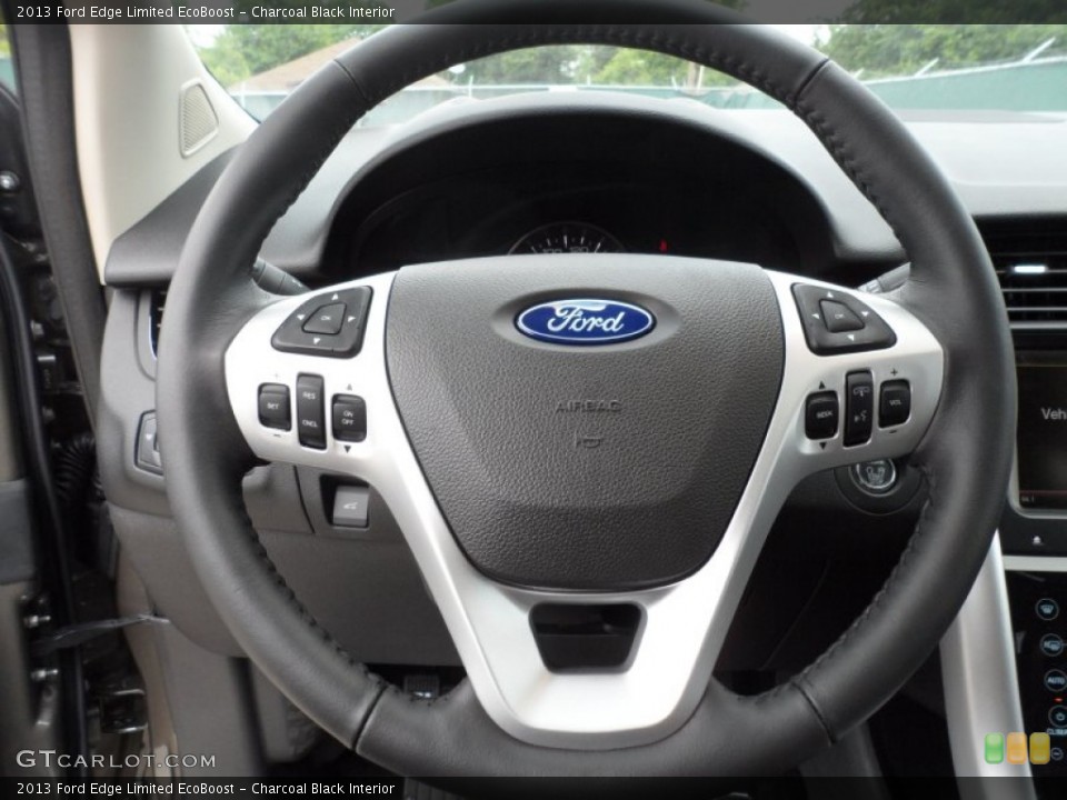 Charcoal Black Interior Steering Wheel for the 2013 Ford Edge Limited EcoBoost #66246805