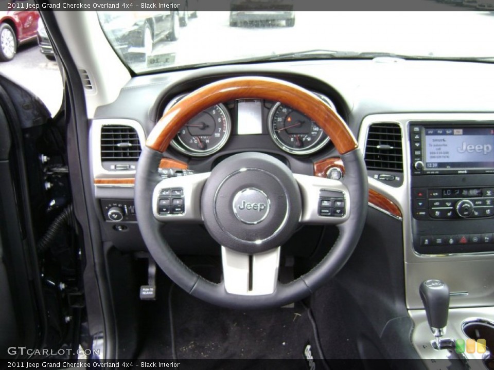 Black Interior Steering Wheel for the 2011 Jeep Grand Cherokee Overland 4x4 #66248972