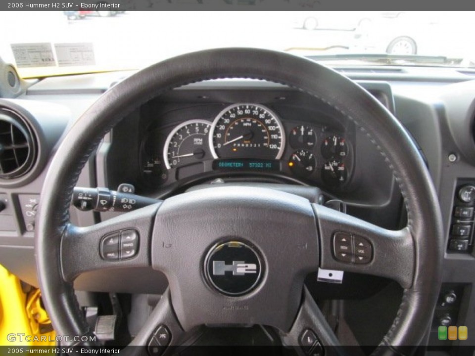 Ebony Interior Steering Wheel for the 2006 Hummer H2 SUV #66250160
