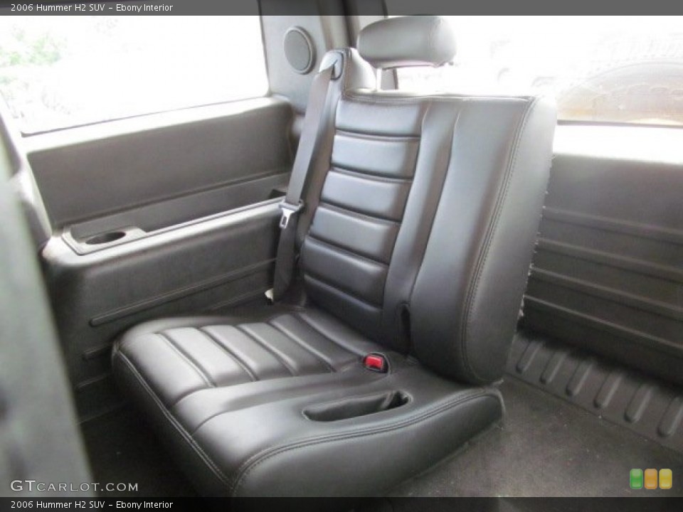 Ebony Interior Rear Seat for the 2006 Hummer H2 SUV #66250175