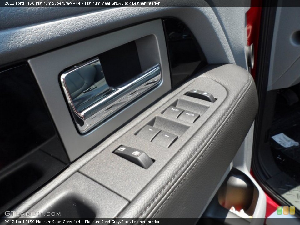 Platinum Steel Gray/Black Leather Interior Controls for the 2012 Ford F150 Platinum SuperCrew 4x4 #66250769