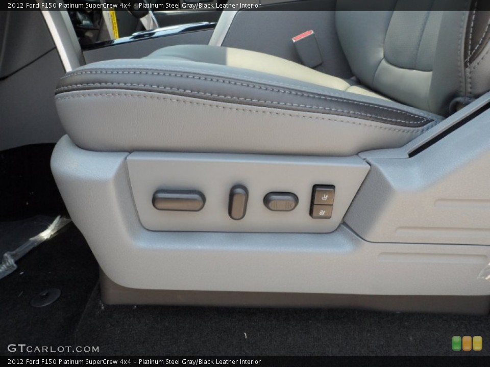 Platinum Steel Gray/Black Leather Interior Front Seat for the 2012 Ford F150 Platinum SuperCrew 4x4 #66250789