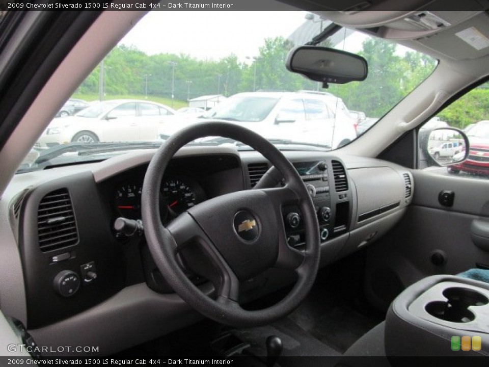 Dark Titanium Interior Dashboard for the 2009 Chevrolet Silverado 1500 LS Regular Cab 4x4 #66252097