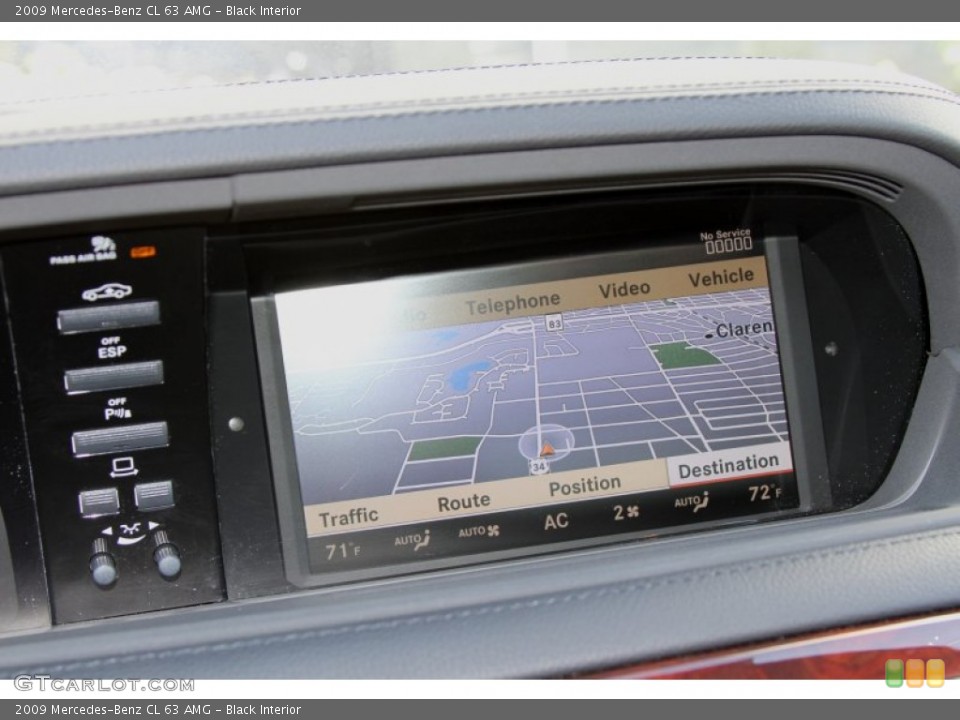 Black Interior Navigation for the 2009 Mercedes-Benz CL 63 AMG #66254622