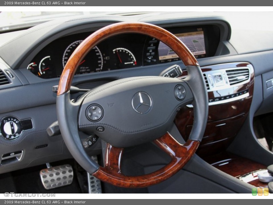 Black Interior Steering Wheel for the 2009 Mercedes-Benz CL 63 AMG #66254706
