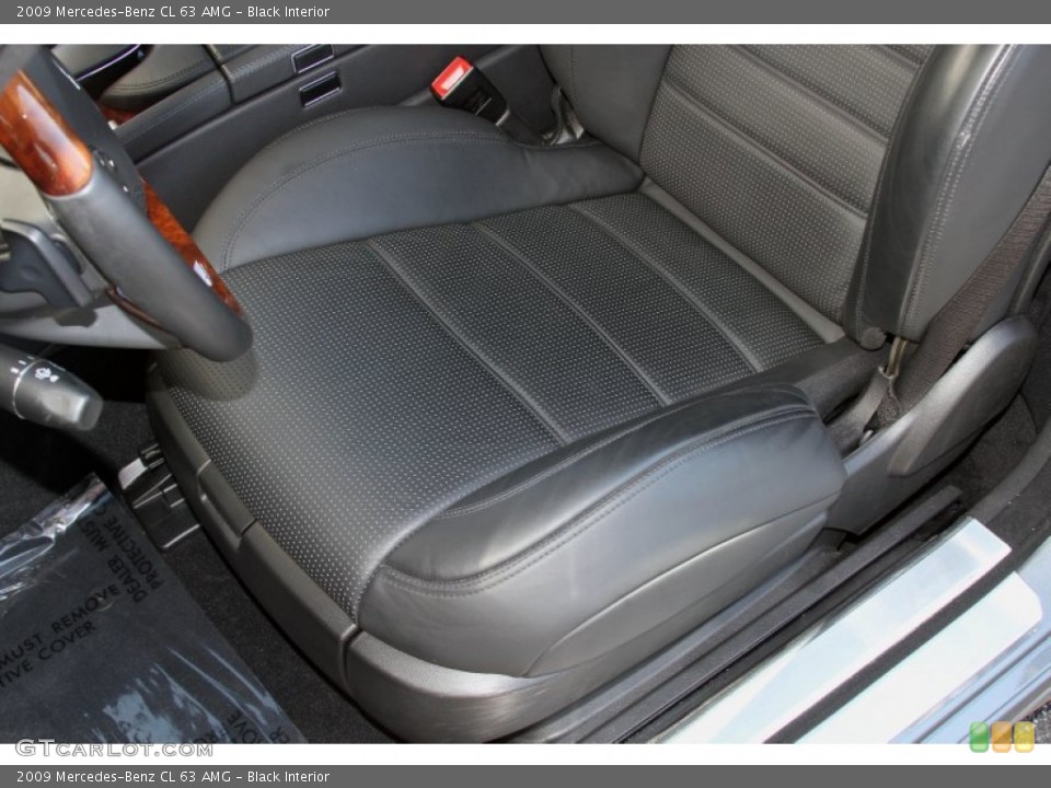 Black Interior Front Seat for the 2009 Mercedes-Benz CL 63 AMG #66254739