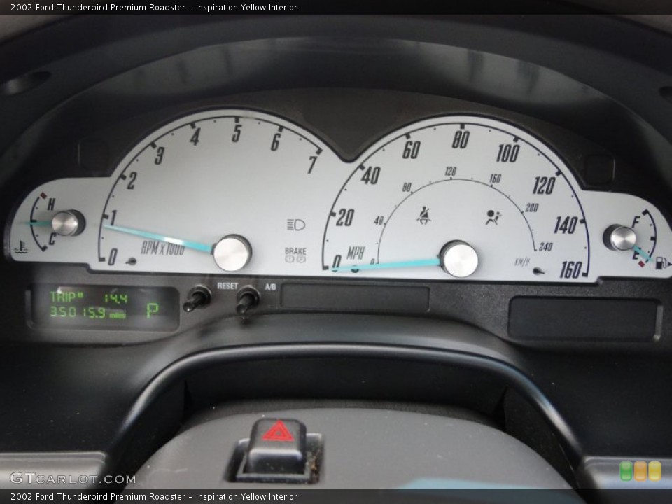 Inspiration Yellow Interior Gauges for the 2002 Ford Thunderbird Premium Roadster #66265580
