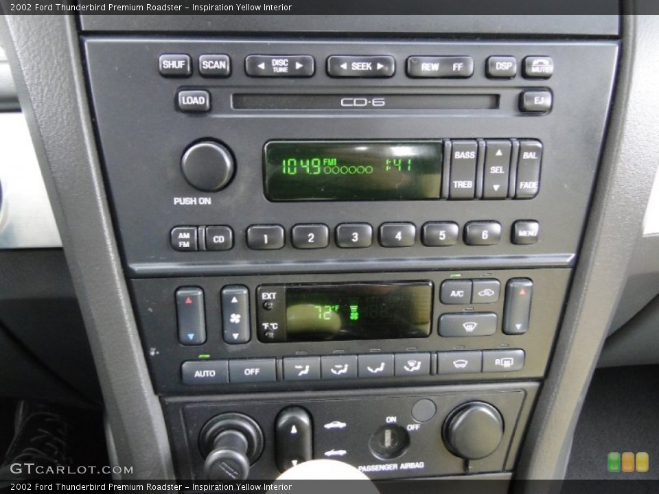 Inspiration Yellow Interior Controls for the 2002 Ford Thunderbird Premium Roadster #66265602