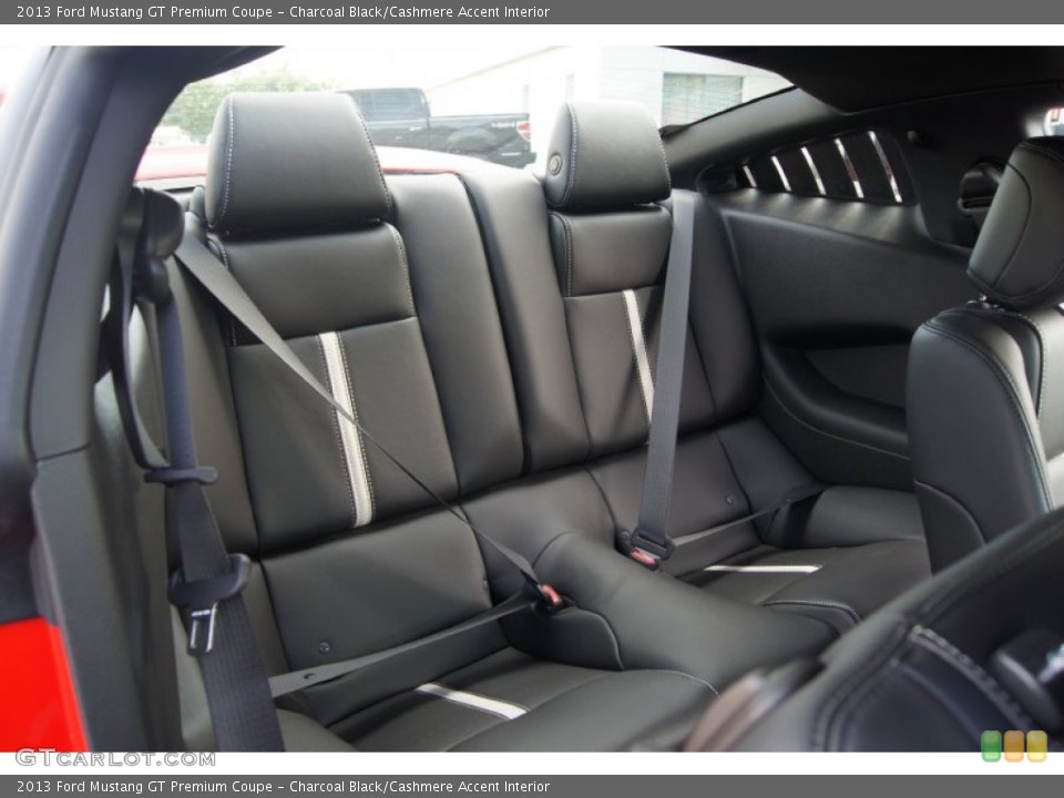Charcoal Black/Cashmere Accent Interior Rear Seat for the 2013 Ford Mustang GT Premium Coupe #66265821