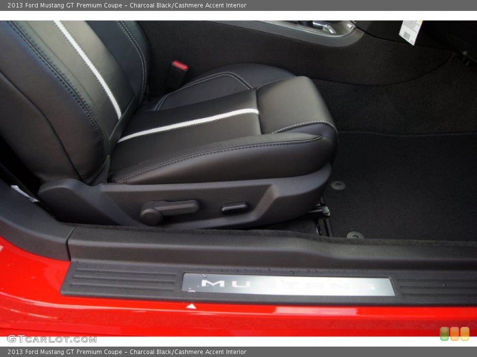 Charcoal Black/Cashmere Accent Interior Front Seat for the 2013 Ford Mustang GT Premium Coupe #66265827
