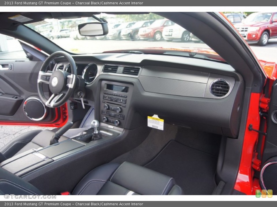 Charcoal Black/Cashmere Accent Interior Dashboard for the 2013 Ford Mustang GT Premium Coupe #66265836