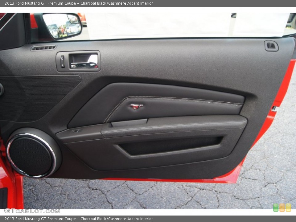 Charcoal Black/Cashmere Accent Interior Door Panel for the 2013 Ford Mustang GT Premium Coupe #66265842