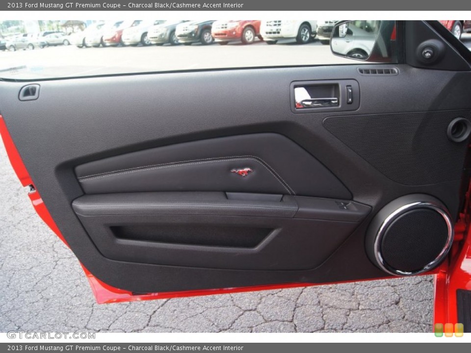 Charcoal Black/Cashmere Accent Interior Door Panel for the 2013 Ford Mustang GT Premium Coupe #66265884