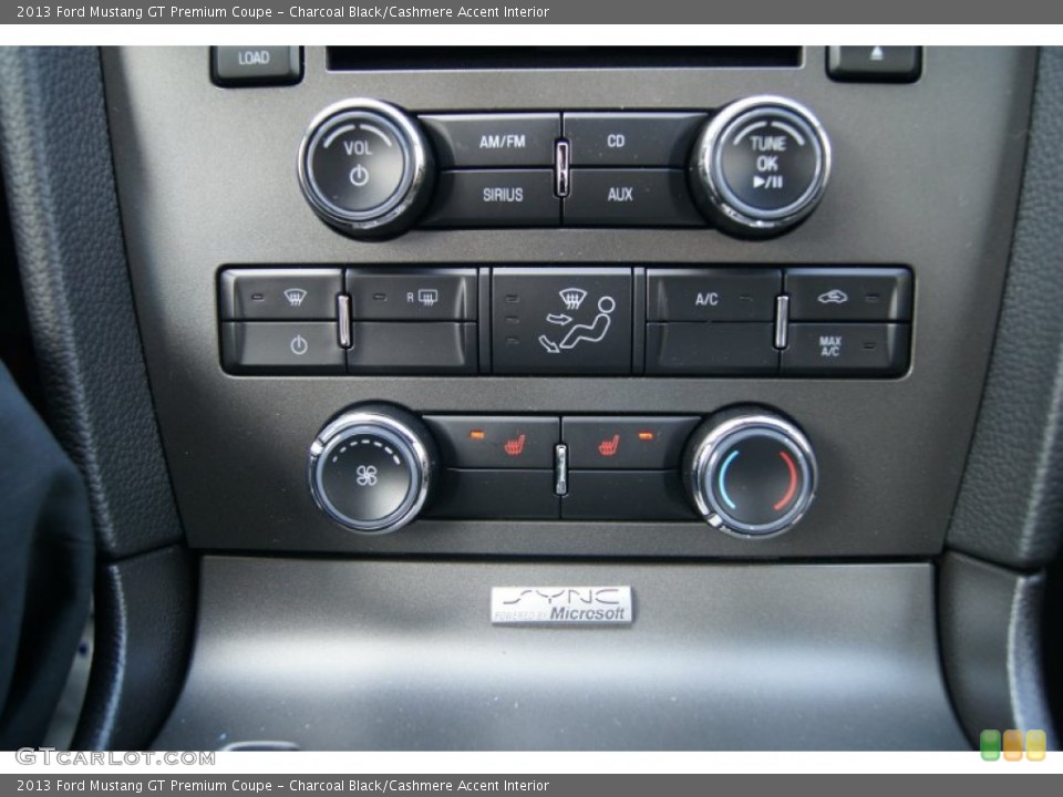 Charcoal Black/Cashmere Accent Interior Controls for the 2013 Ford Mustang GT Premium Coupe #66265934