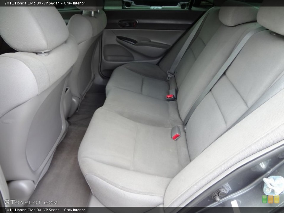 Gray Interior Rear Seat for the 2011 Honda Civic DX-VP Sedan #66266175