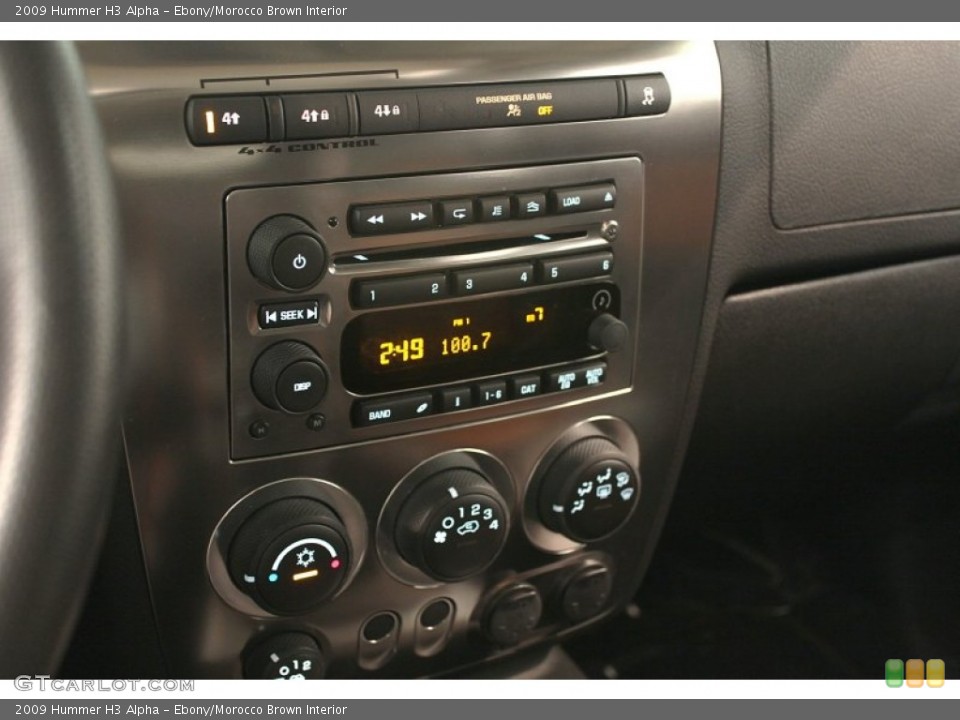 Ebony/Morocco Brown Interior Controls for the 2009 Hummer H3 Alpha #66270391