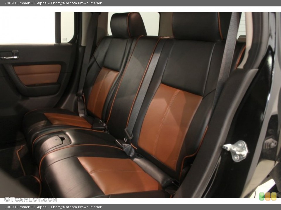 Ebony/Morocco Brown Interior Rear Seat for the 2009 Hummer H3 Alpha #66270409