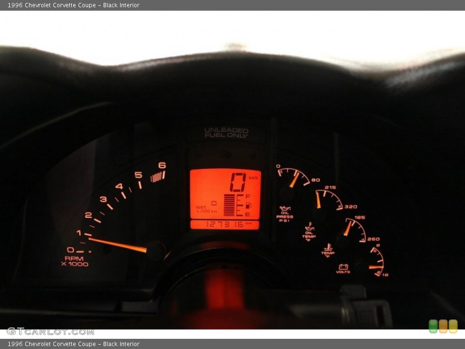 Black Interior Gauges for the 1996 Chevrolet Corvette Coupe #66270463