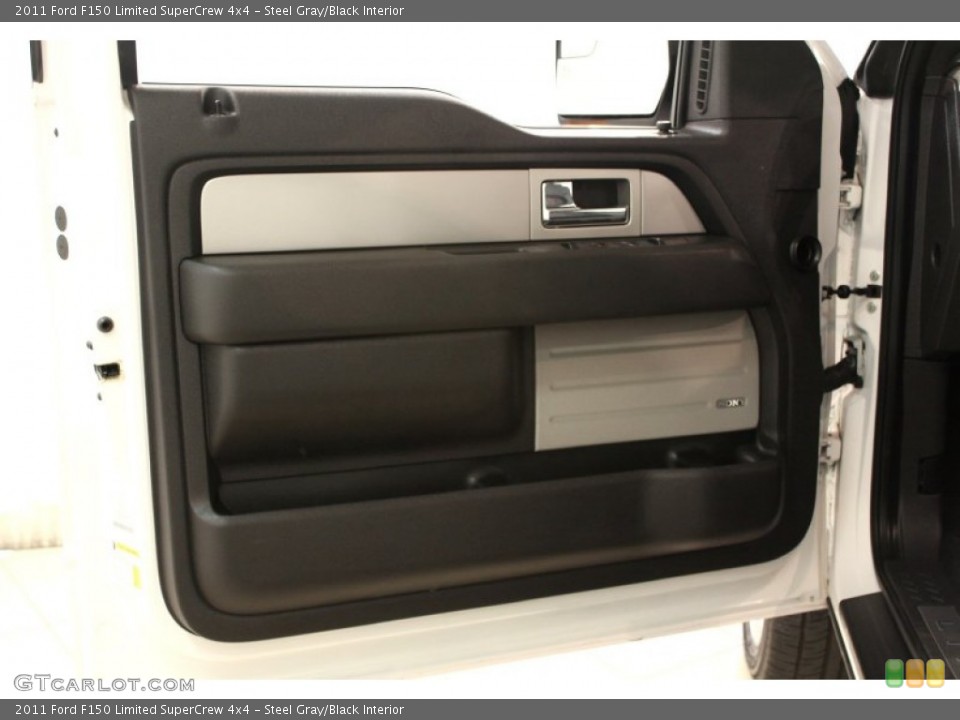 Steel Gray/Black Interior Door Panel for the 2011 Ford F150 Limited SuperCrew 4x4 #66270577