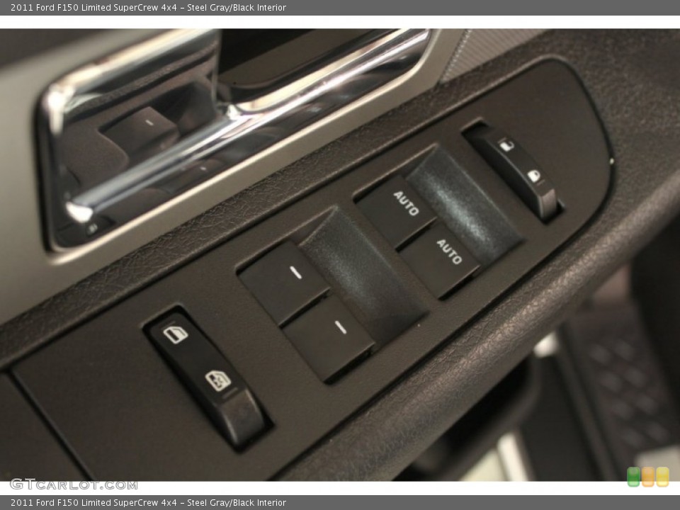 Steel Gray/Black Interior Controls for the 2011 Ford F150 Limited SuperCrew 4x4 #66270580