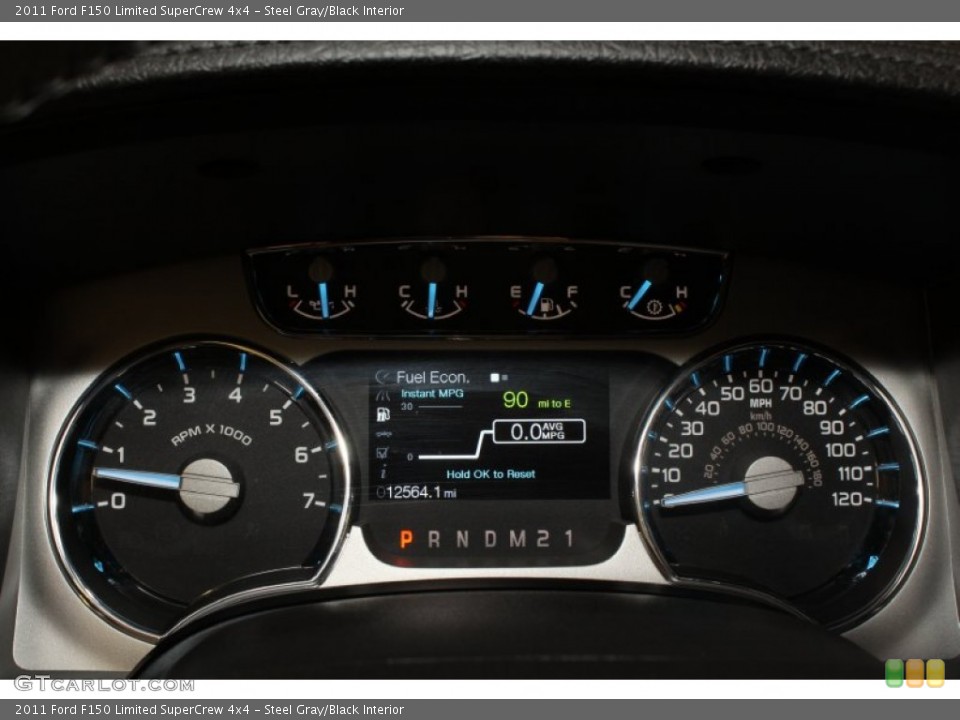 Steel Gray/Black Interior Gauges for the 2011 Ford F150 Limited SuperCrew 4x4 #66270601