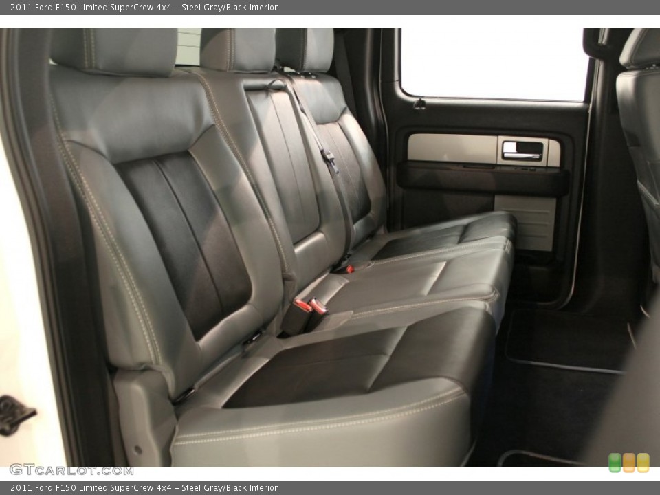 Steel Gray/Black Interior Rear Seat for the 2011 Ford F150 Limited SuperCrew 4x4 #66270739