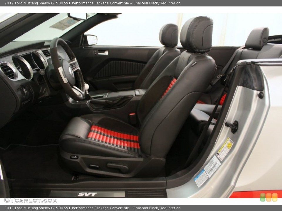 Charcoal Black/Red Interior Photo for the 2012 Ford Mustang Shelby GT500 SVT Performance Package Convertible #66270829