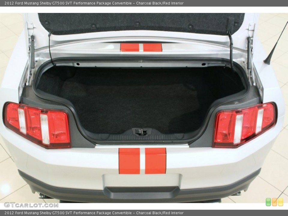 Charcoal Black/Red Interior Trunk for the 2012 Ford Mustang Shelby GT500 SVT Performance Package Convertible #66270967