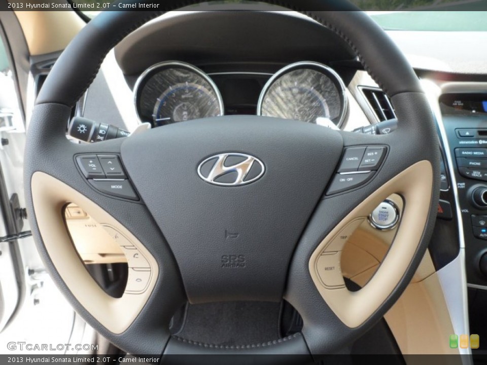Camel Interior Steering Wheel for the 2013 Hyundai Sonata Limited 2.0T #66275430