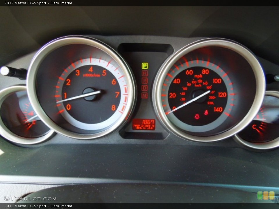 Black Interior Gauges for the 2012 Mazda CX-9 Sport #66276711