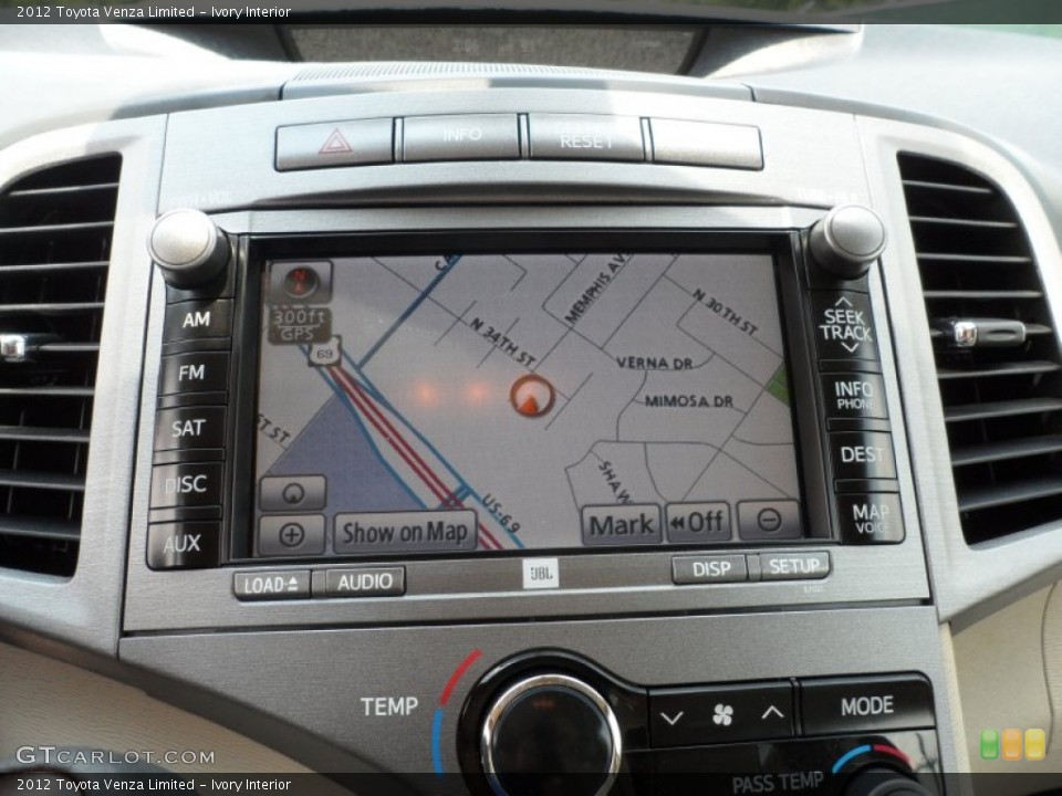 Ivory Interior Navigation for the 2012 Toyota Venza Limited #66278268