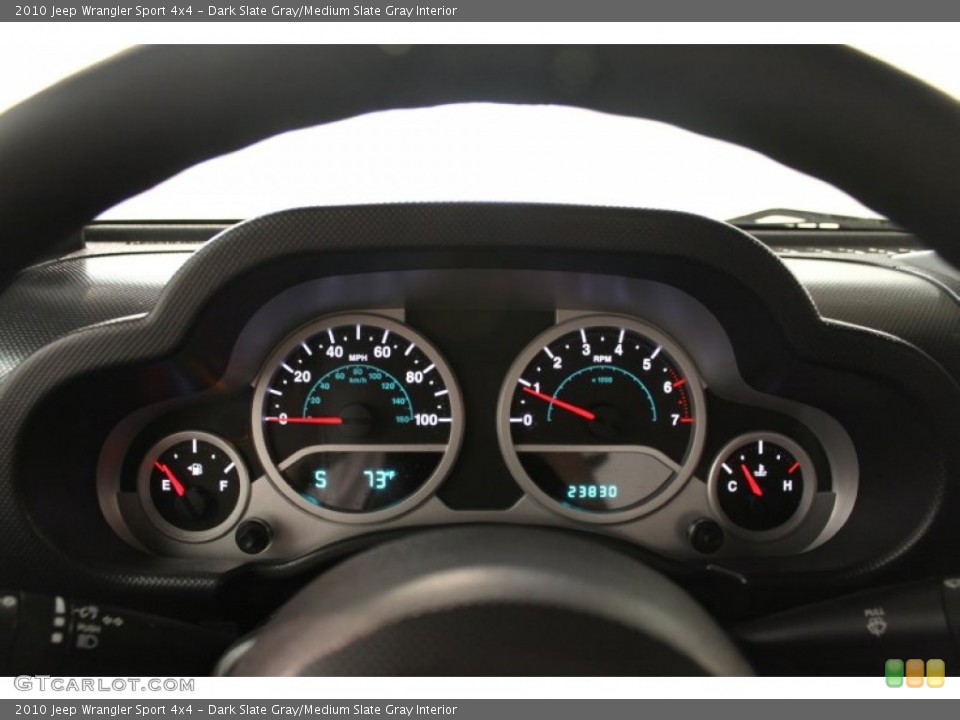 Dark Slate Gray/Medium Slate Gray Interior Gauges for the 2010 Jeep Wrangler Sport 4x4 #66279564