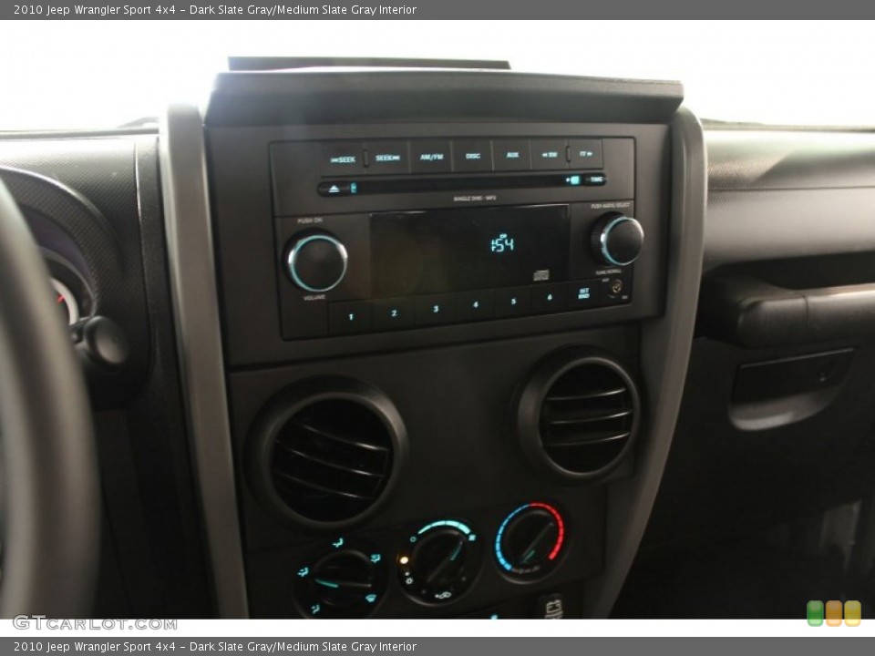 Dark Slate Gray/Medium Slate Gray Interior Controls for the 2010 Jeep Wrangler Sport 4x4 #66279573