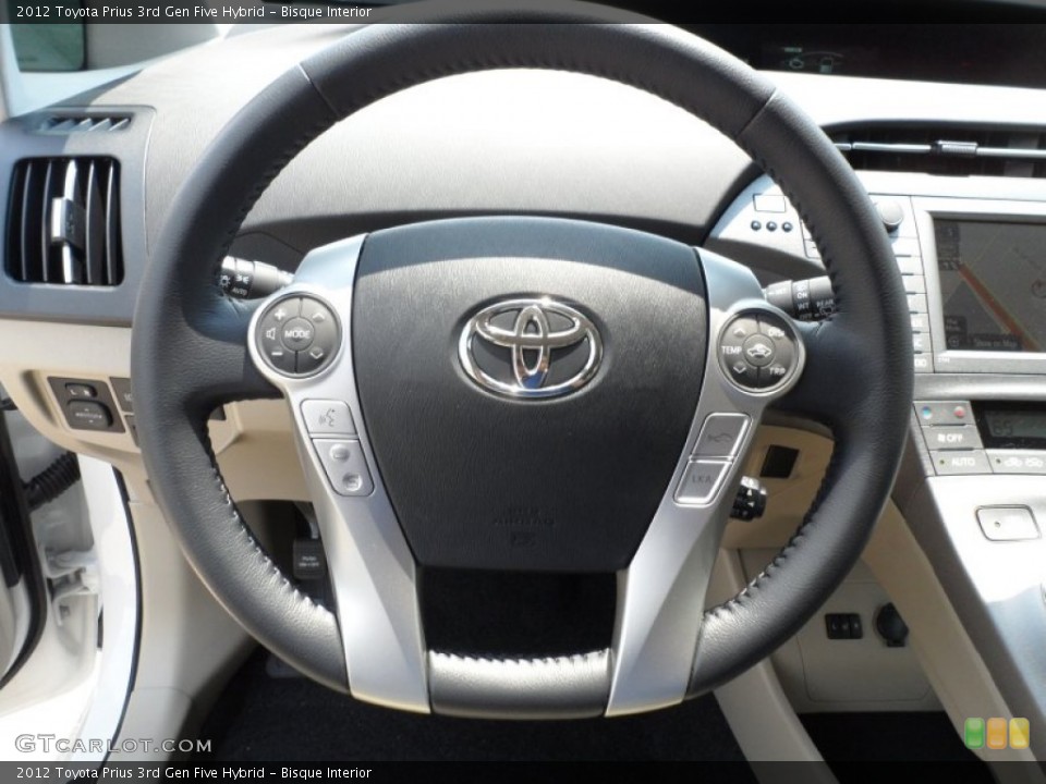 Bisque Interior Steering Wheel for the 2012 Toyota Prius 3rd Gen Five Hybrid #66279639