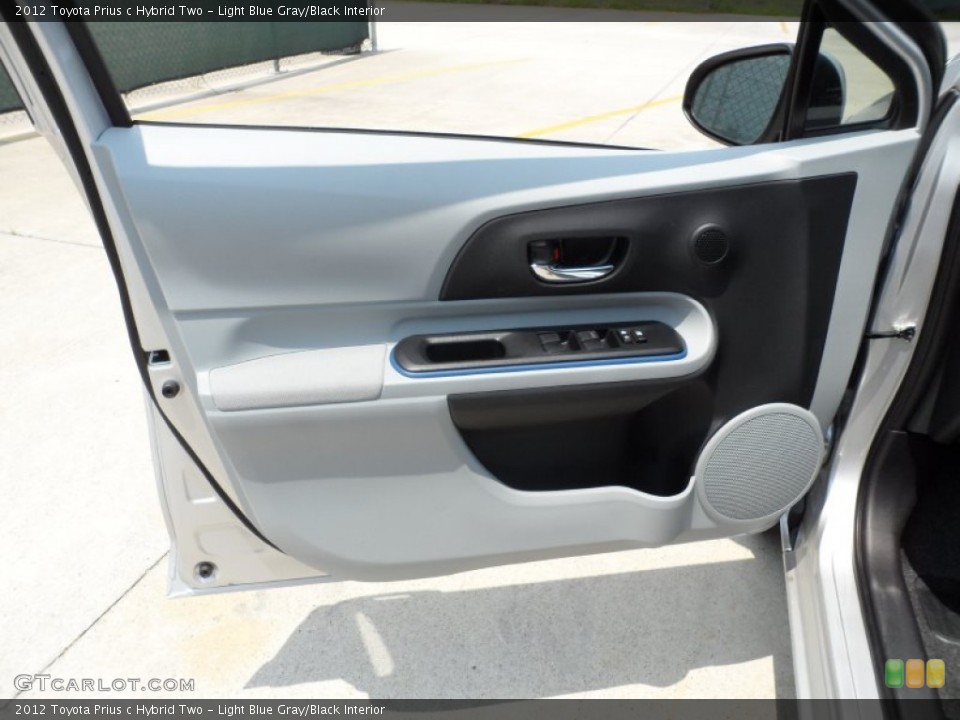 Light Blue Gray/Black Interior Door Panel for the 2012 Toyota Prius c Hybrid Two #66279816