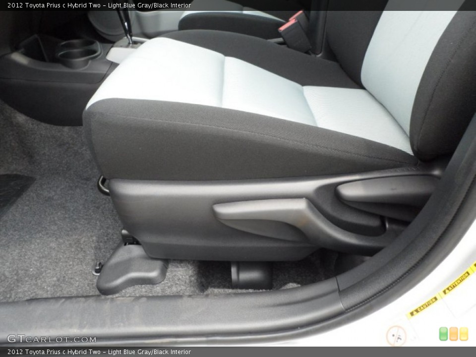 Light Blue Gray/Black Interior Front Seat for the 2012 Toyota Prius c Hybrid Two #66279843