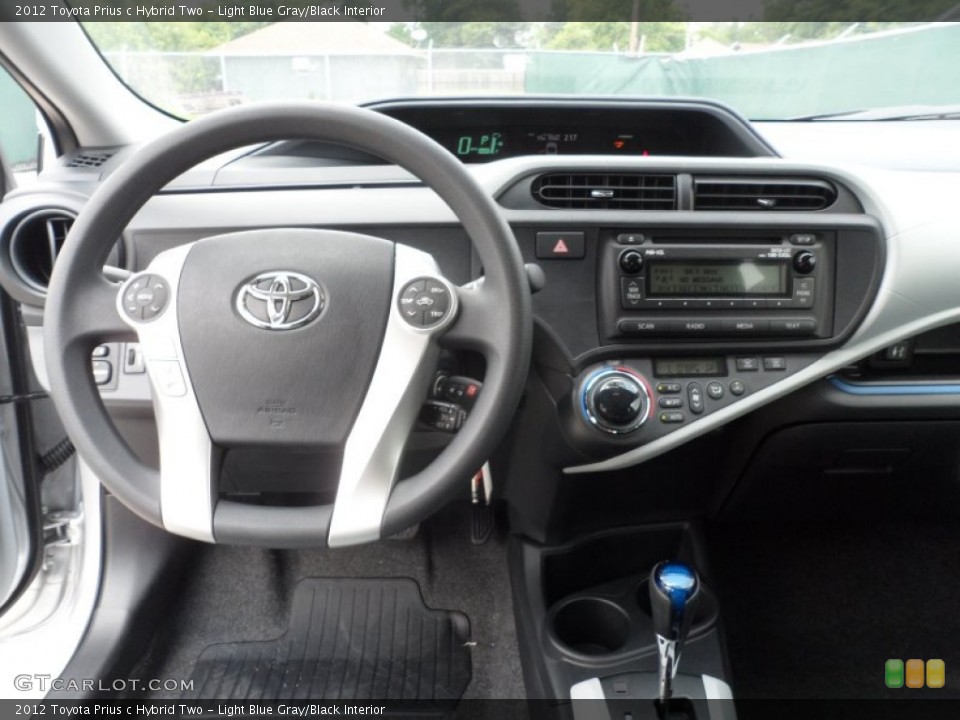Light Blue Gray/Black Interior Dashboard for the 2012 Toyota Prius c Hybrid Two #66279852